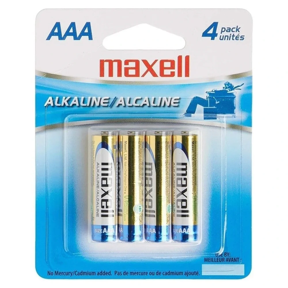 Pack of 1 MAXELL Ready-to-go Long Lasting and Reliable Alkaline AAA Battery 4 CT